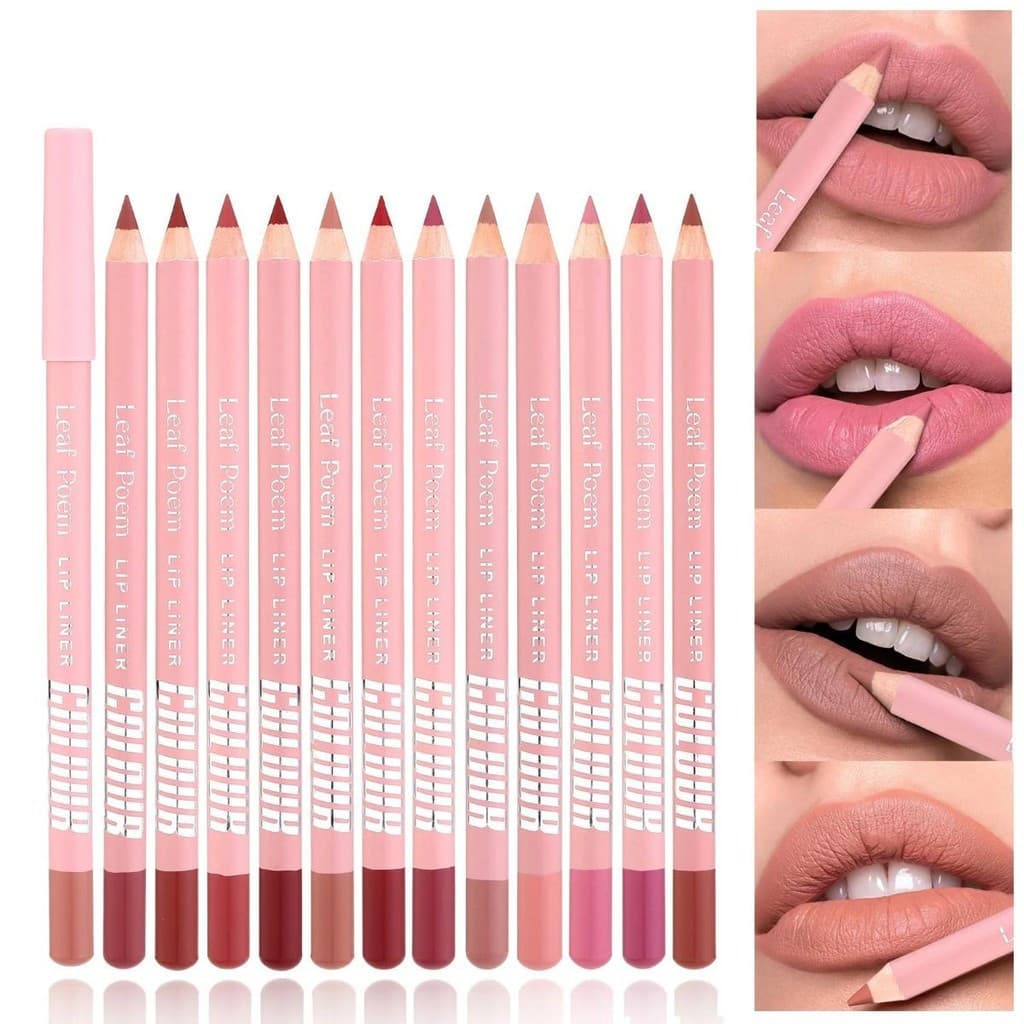 Lápis de Lábios à Prova d'Água, de Longa Duração, Acabamento Fosco, Cor Nude Rosa, Maquiagem para Contorno dos Lábios, 1