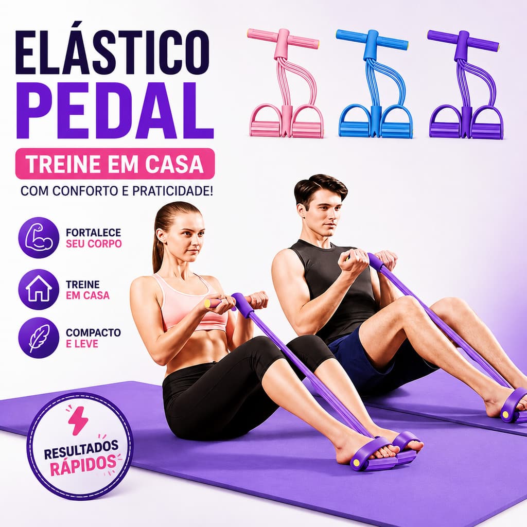 Elástico Extensor Exercícios Pedal Treino Multifuncional Academia Em Casa Elástico Pedal Exercícios Musculação