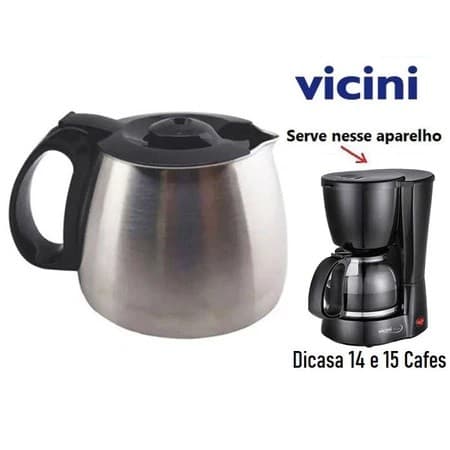JARRA INOX PARA CAFETEIRA VICINI Di CASA 14 e 15 CAFÉS