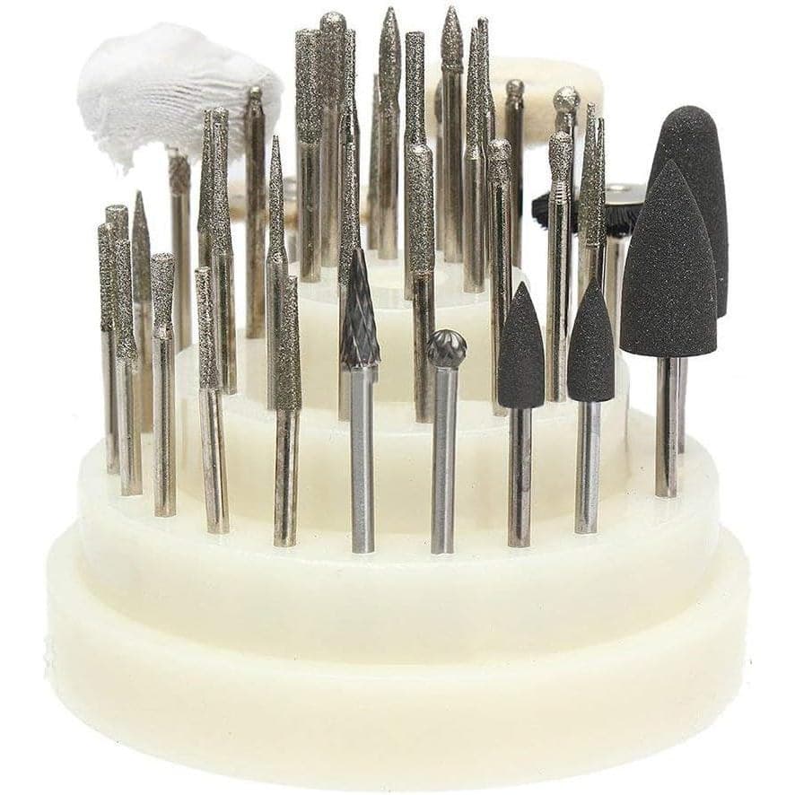 40PCS Low Speed Drill Bit Micro Polishing Wheel 2.35mm Shank Diameter for Processing Nail, Wood, Glass, Plastic, Metal,