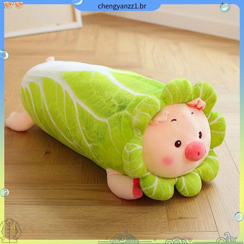 Bonito repolho porco brinquedo de pelúcia boneca menina dormindo Super longo porco travesseiro boneca presente aniversár
