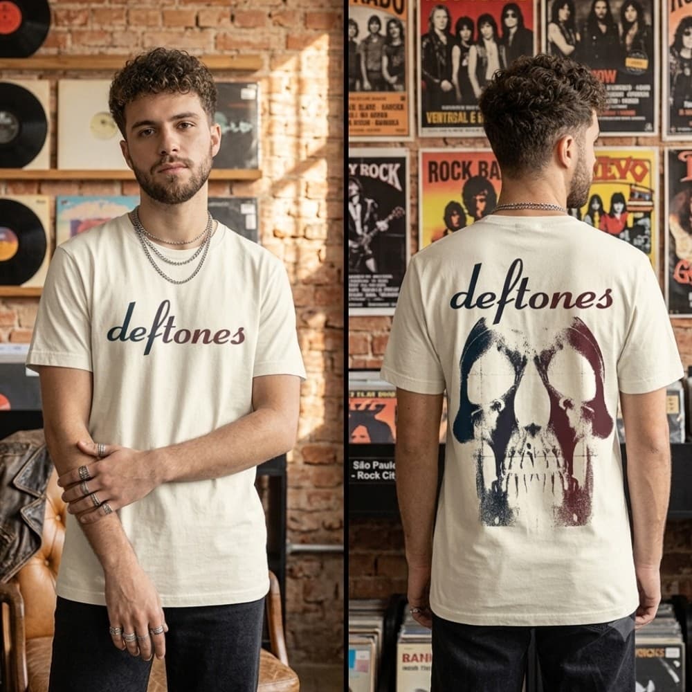Camiseta Deftones Camiseta Banda Deftones Minerva Rock Metal