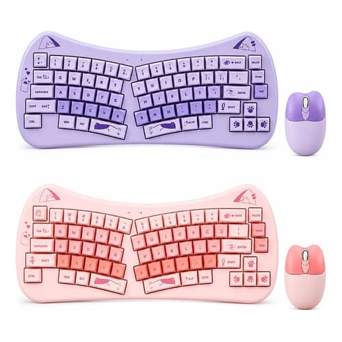 Kit Gamer Teclado Semi-Mecânico e Mouse Wireless Sem Fio