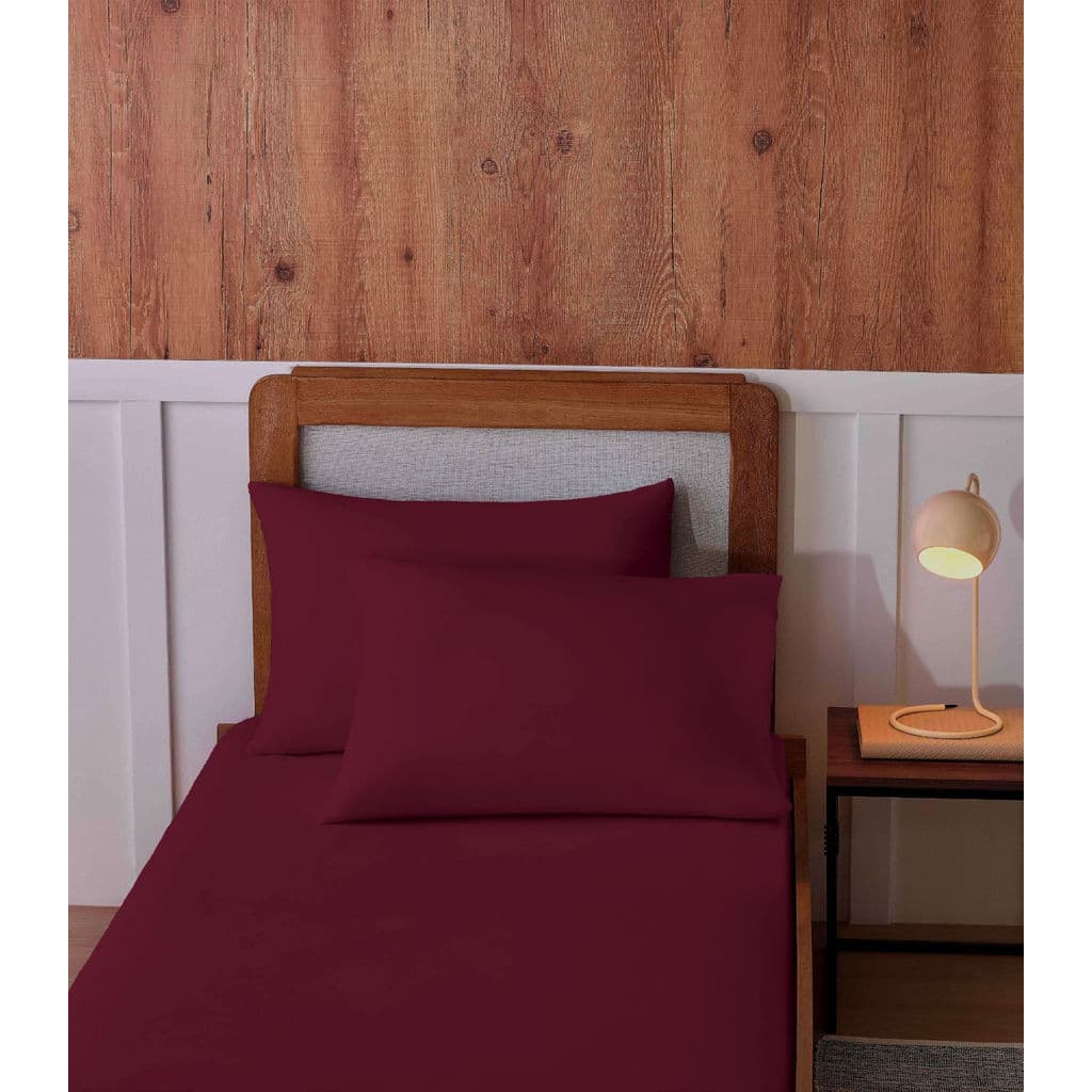Jogo De Cama Solteiro Malha 2 Peças Liso Vivaldi Vermelho