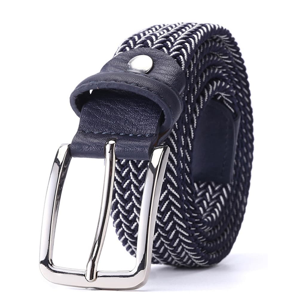 Cinto de golfe masculino cinto elástico pino fivela elástico trançado cinto versão coreana golfe masculino Casual cinto