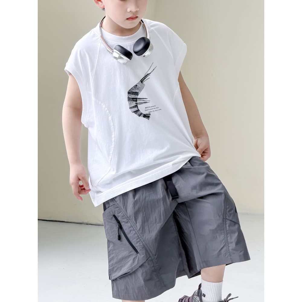 Colete para meninos verão exterior Wear T2026 novo estilo crianças roupas de verão estilo fino roupas infantis topos gra