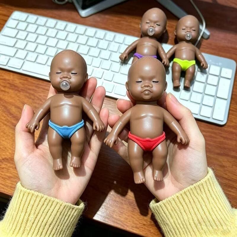 【Para Todas as Idades】Squeeze Toy/Bubble Blowing Rubber Doll/Big Size Squishy Figure/Boneca de Borracha/Brinquedo Anti E