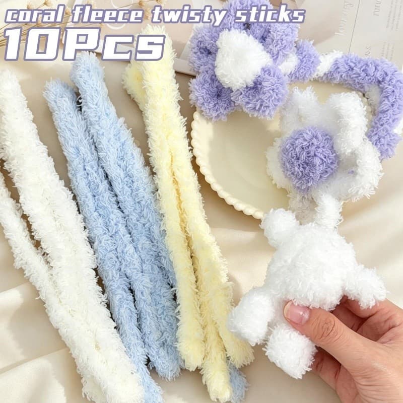 10 Pçs DIY Criativo Coral Velo Torção Vara Brinquedo Flexível Dobrável-Artesanato Deformação Haste Brinquedos Crianças P