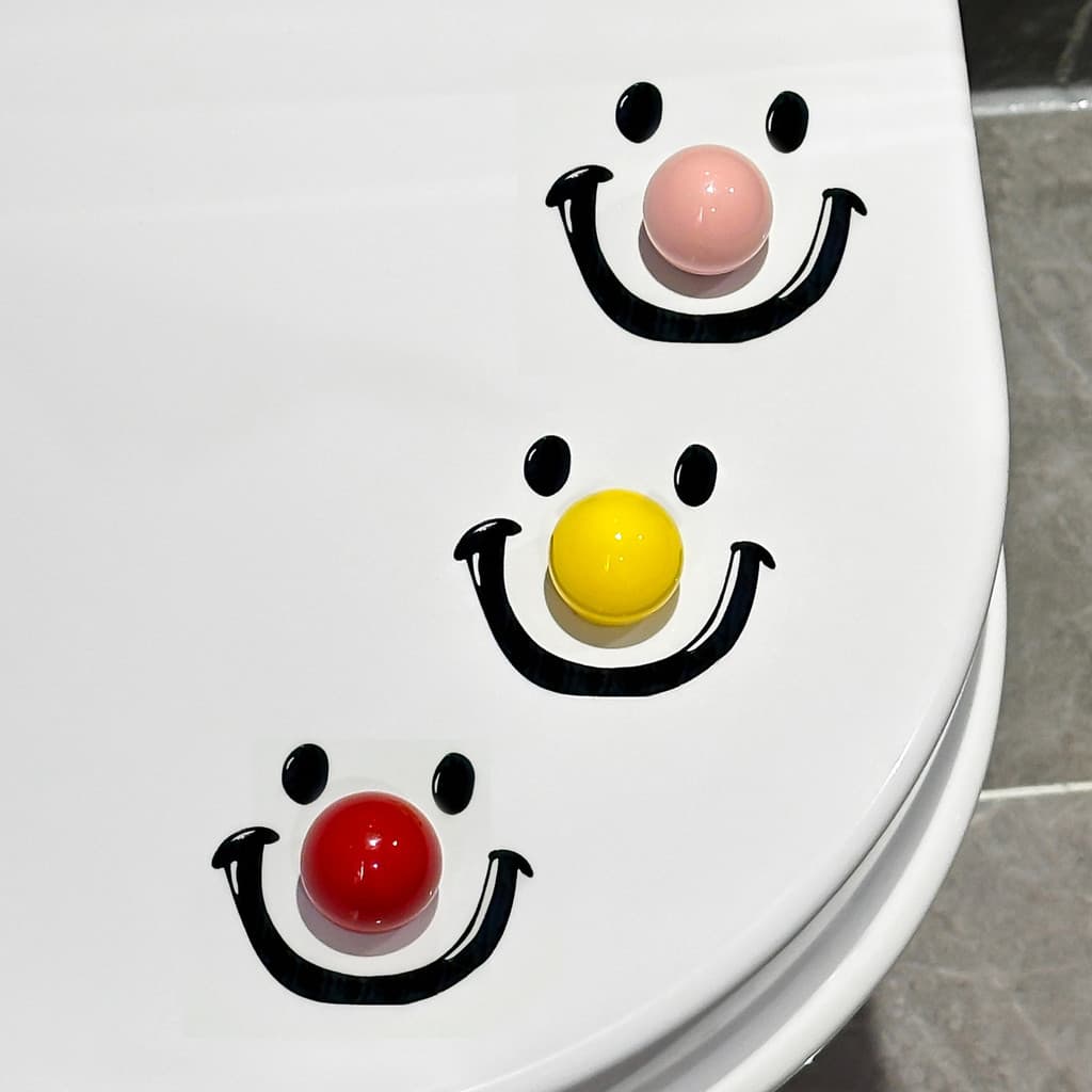 Criativo Smiley bola tampa do vaso sanitário levantador não sujo mãos placa do toalete tampa do vaso sanitário remoção f
