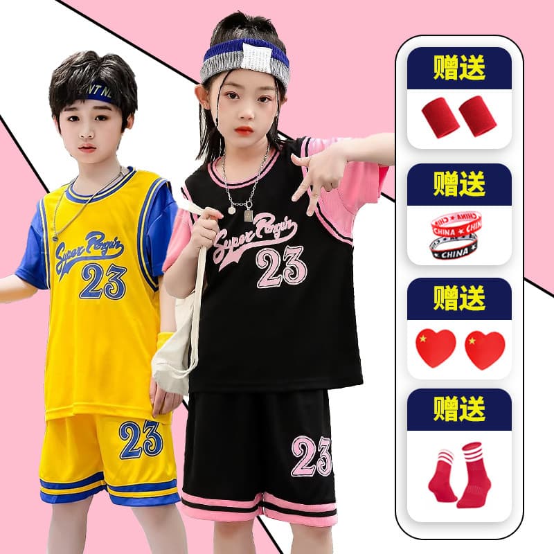 Meninas terno esportivo roupas de verão 2023 novo estilo meninos crianças camisas de verão grandes roupas infantis menin