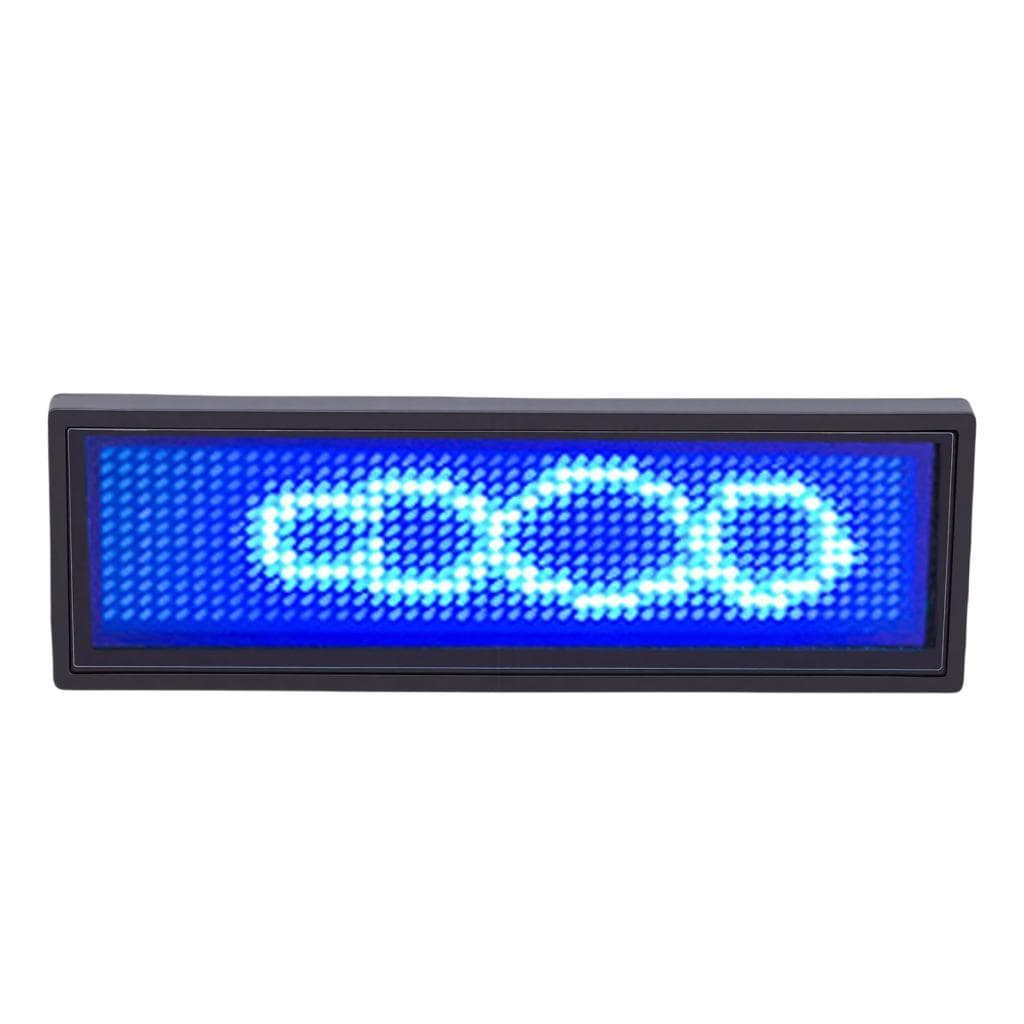 3clife-BR Etiqueta de nome LED 12x48 pixels programável recarregável crachá azul mini sinal de rolagem para exposição