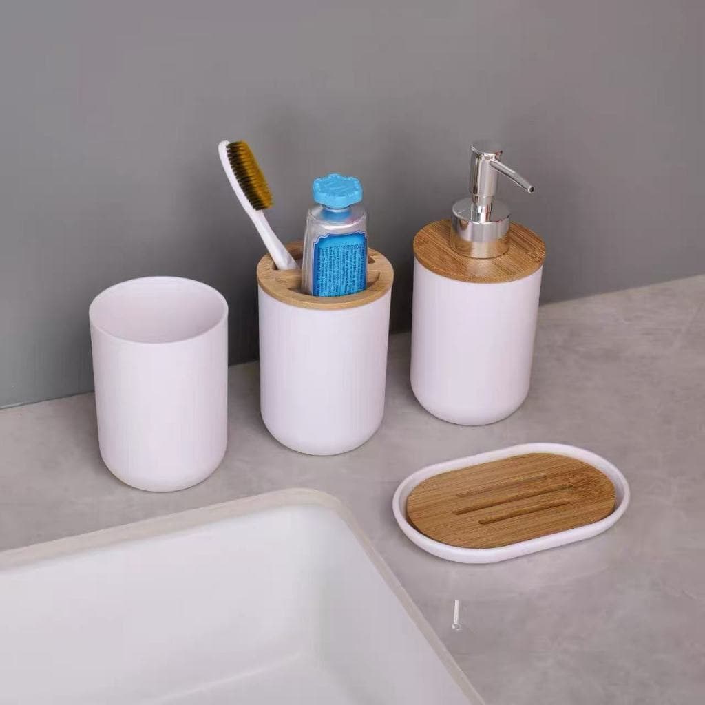 Kit 4 Banheiro Conjunto Acessórios Peças Luxo Eficaz