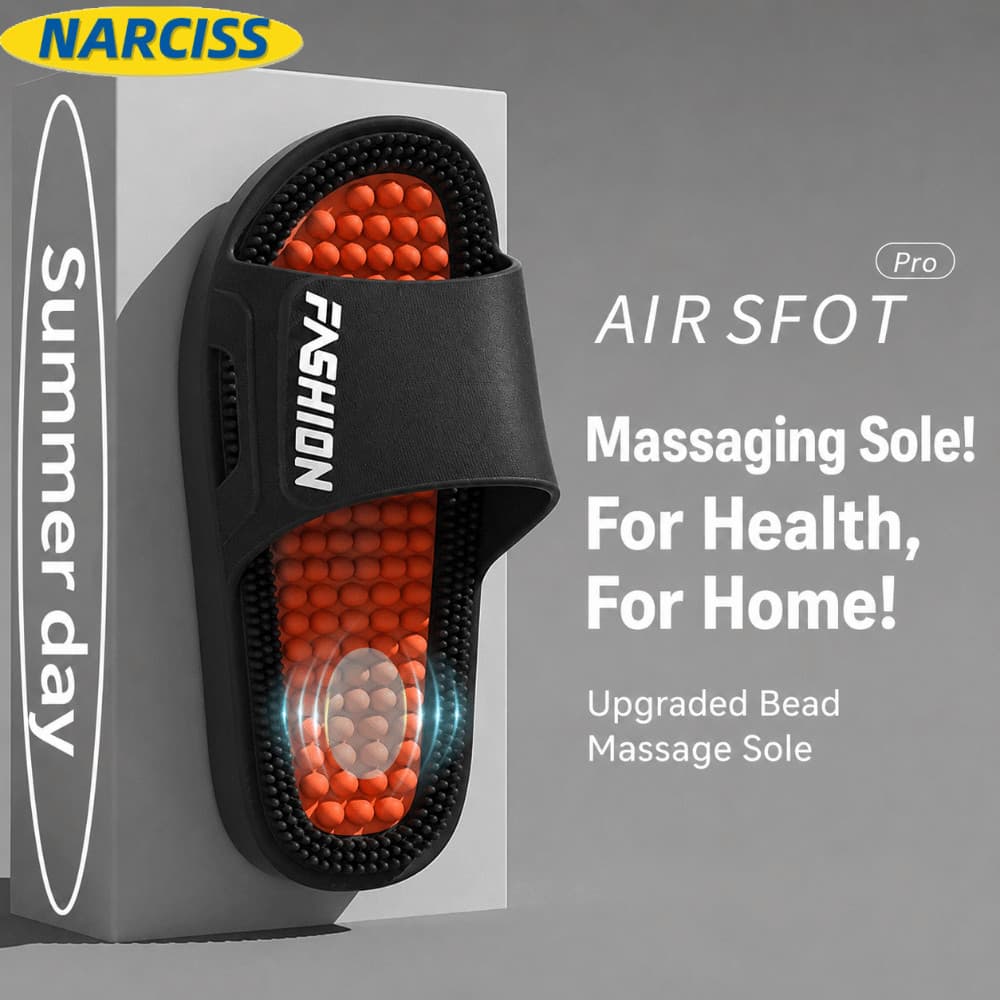 Chinelos De Massagem Masculinos NARCISSUSPW , Banheiro Antiderrapantes E Antiodor Acupressão Para Atividades Ao Ar Livre