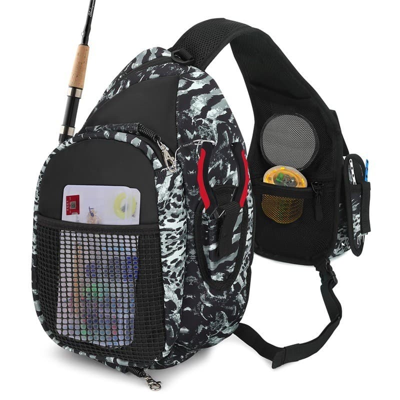 Bolsa multifuncional para equipamentos de pesca, grande capacidade, um ombro, mensageiro, bolsa de armazenamento de equi