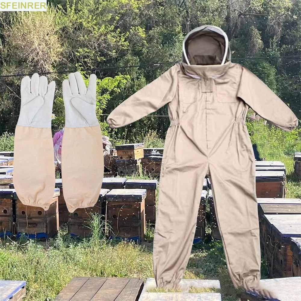 Ternos De Proteção Para Apicultura SFEINRER , Terno De Abelha Durável Com Design Ventilado Luvas , Grau Profissional