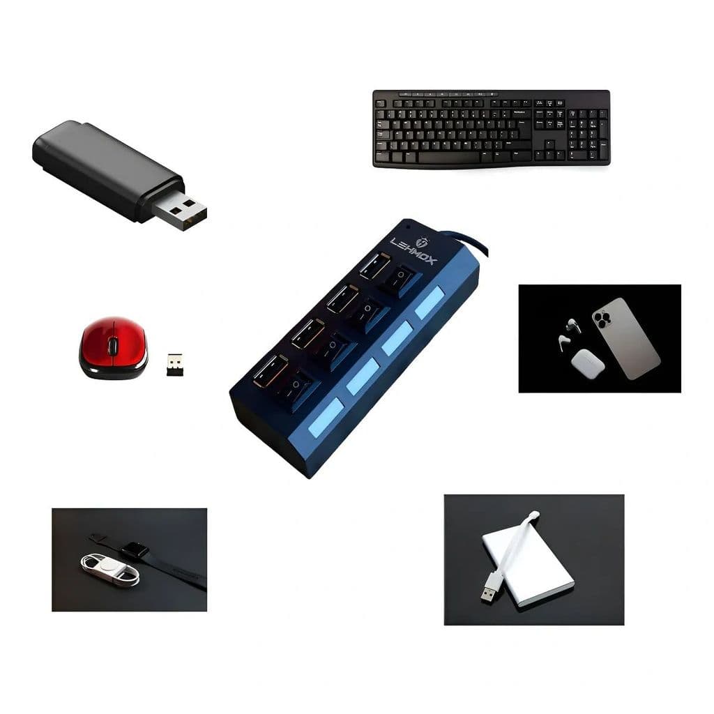 Extensão Hub Régua Usb 2.0 4 Portas