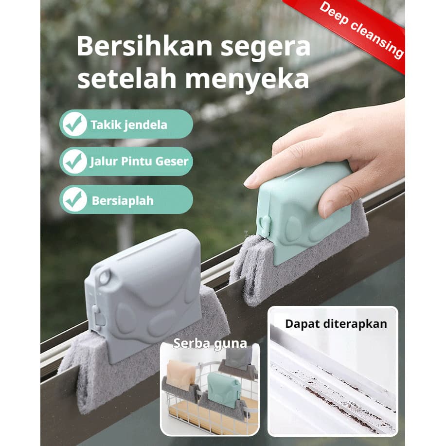 [Fácil de Usar] Multi-Function Groove Cleaning Brush for Windows and Doors Cleaning Brush/Escova de Limpeza/Crevice