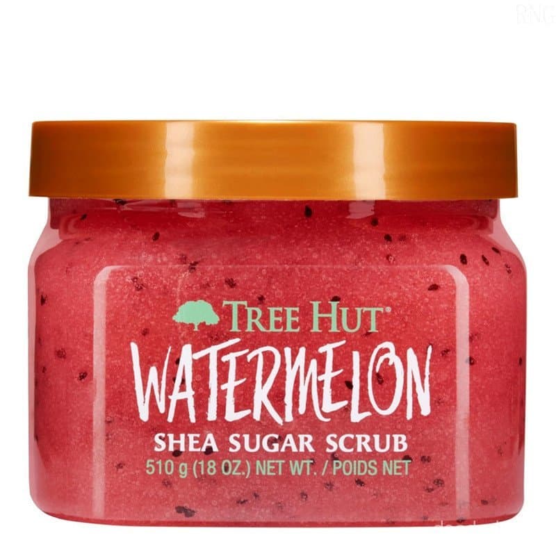 TreeHutBodyScrub, Melancia, 18Oz | Esfoliante e Hidratante de Açúcar com Manteiga de Karité e Óleos Essenciais, Esfolian