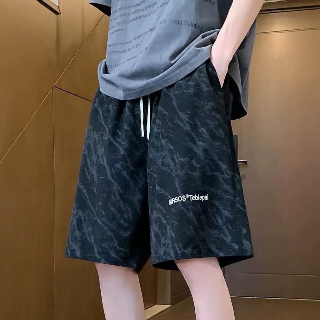 Bermudas casuais masculinas, verão 2026, novas, oversized, da marca da moda, calças esportivas, bermudas de praia grande