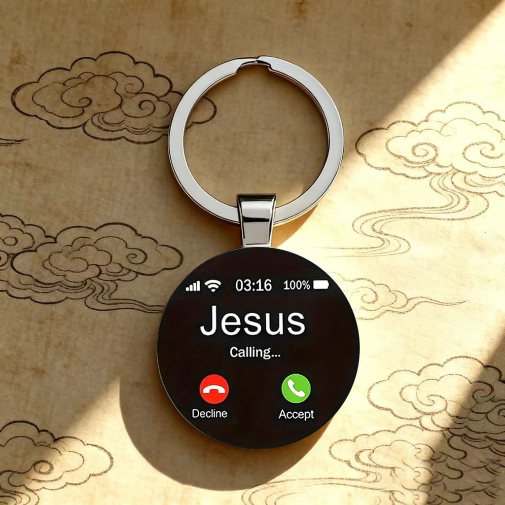 Interface de chamada do telefone móvel impressão liga vidro chaveiro saco exclusivo pingente chave decoração diária Gadg