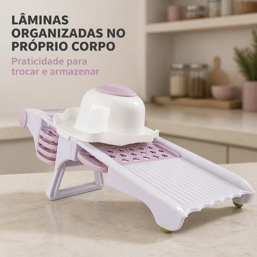 Cortador de Legumes Manual Ralador Fatiador Multifuncional para Frutas Verduras e Vegetais Alimentos