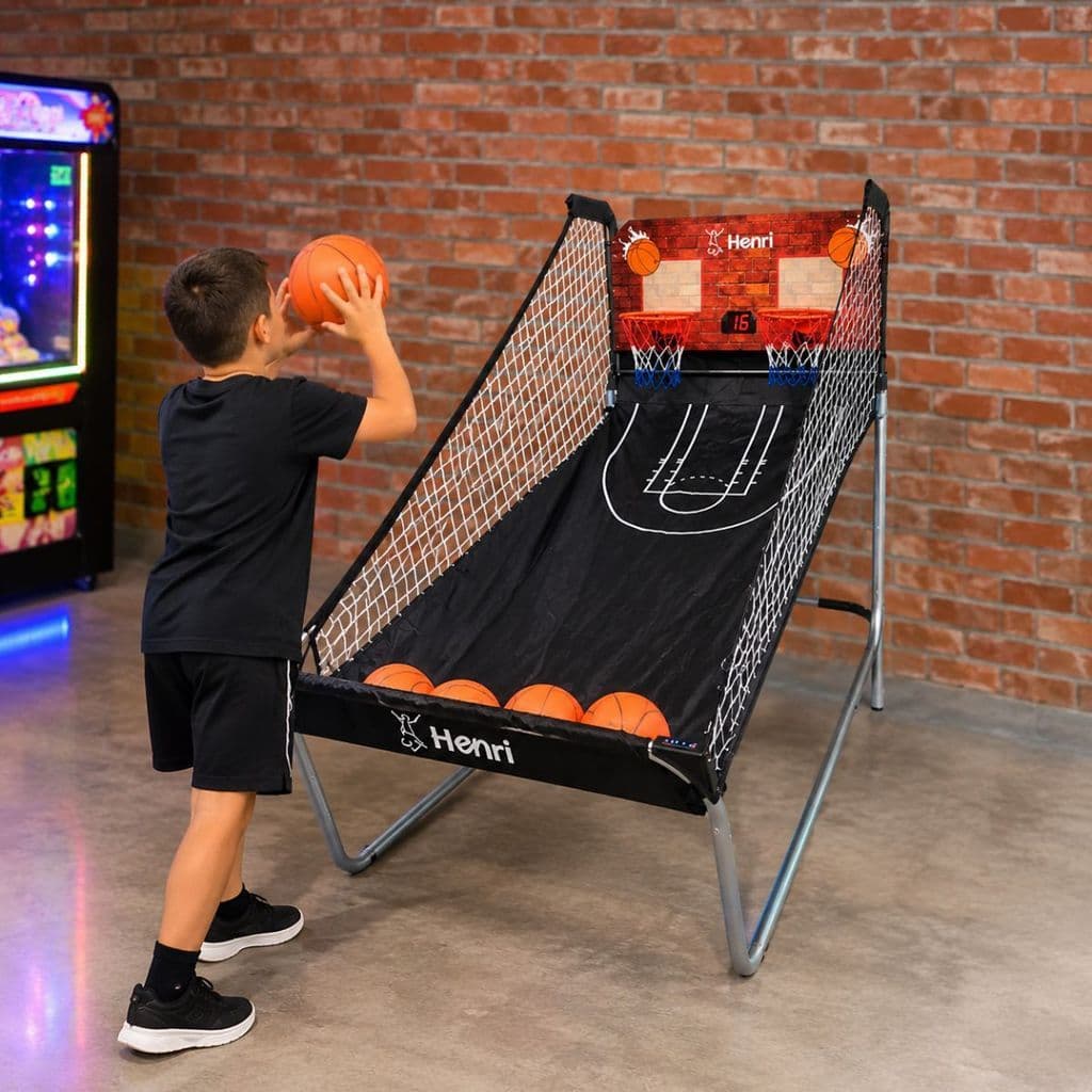Basquete Eletrônico Arcade Infantil Com Placar Som Luz
