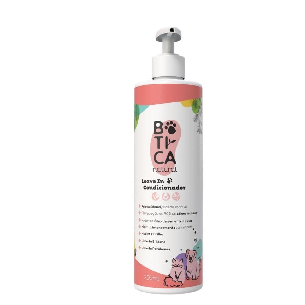 Leave In & Condicionador 2em1 Para Cães e Gatos - 250ml - Botica Natural Pet