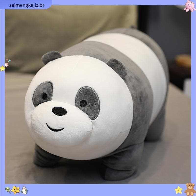 Três Ursinhos Brinquedos de Pelúcia, Panda, Urso Marrom, Boneca de Almofada de Urso Branco，Boneco De Pelúcia De Urso Se