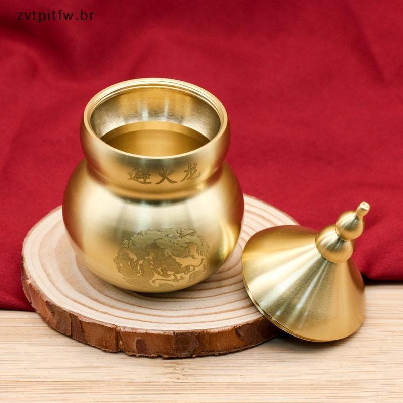 ZVT Feng Shui Latão Wu Lou Cabaça Estátua Ornamento Para Casa Decoração De Proteção Da Fortuna BR