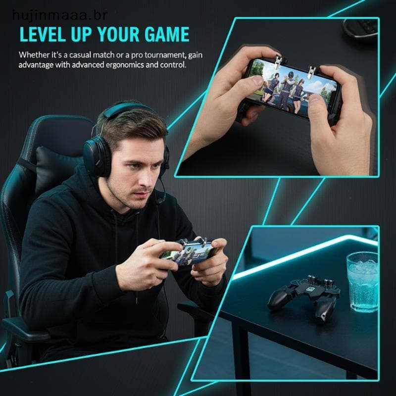 huj Gatilho De Jogo Ergonômico Para Celular L1R1 Botão De Fogo Controle De Atirador Aprimorado br