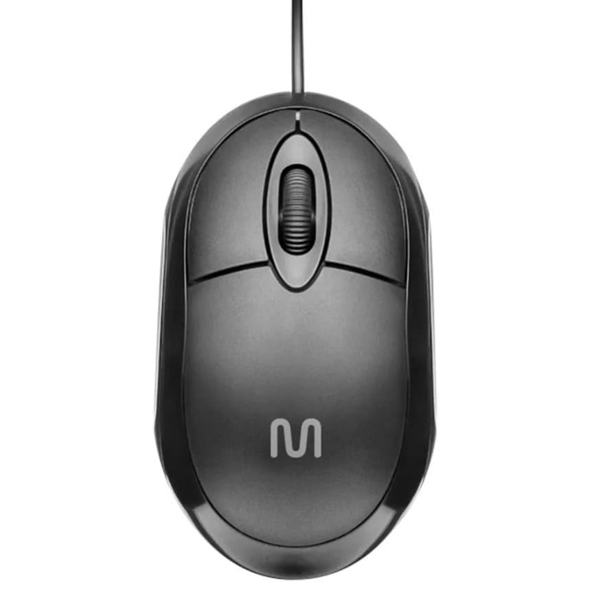 Mouse óptico Classic Usb Mf100 1200dpi Cabo 1m Preto - Mo300