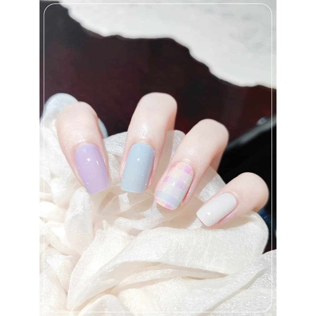 Linda capa UV Gel Manicure remendo meio assado cristal menina bonito dos desenhos animados à prova dwaterproof água firm