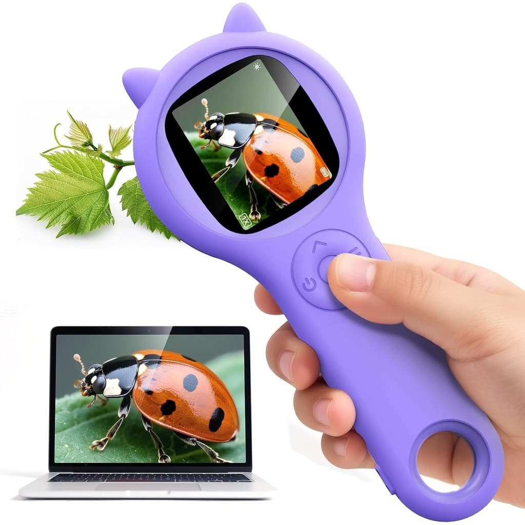 Microscópio Infantil , Lupa Digital 500X , Brinquedo STEM