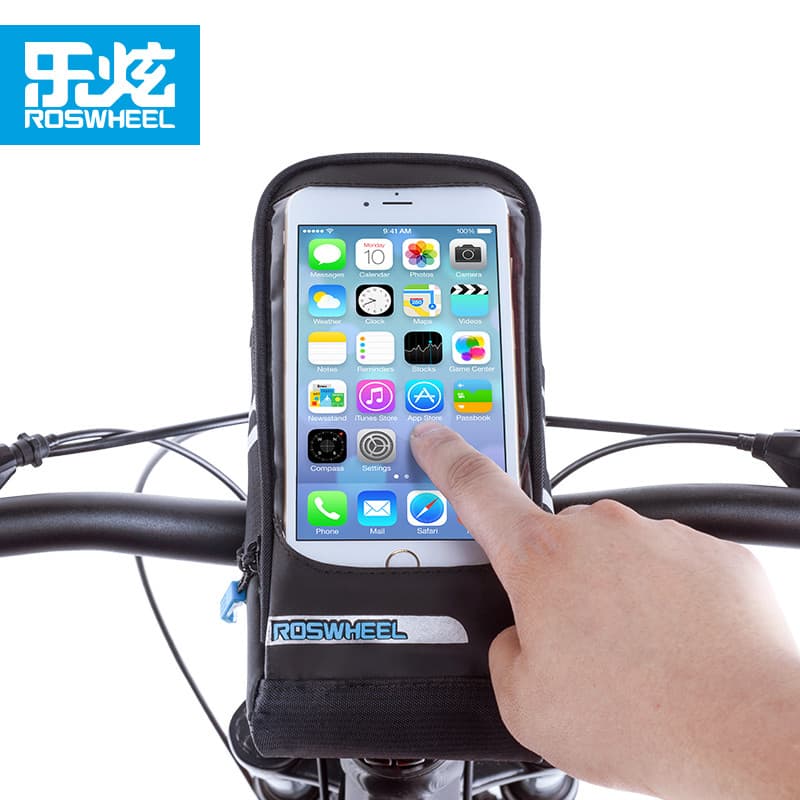 Lexuan bolsa para guidão de bicicleta, bolsa frontal para ciclismo, Mountain Bike, tela sensível ao toque, primeira bols