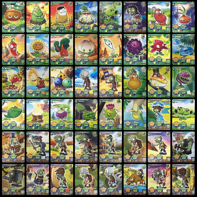 Plantas vs. Cartão zumbis 2 genuíno conjunto completo ar jogo de batalha Flash cartão coleção livro telefone móvel pode