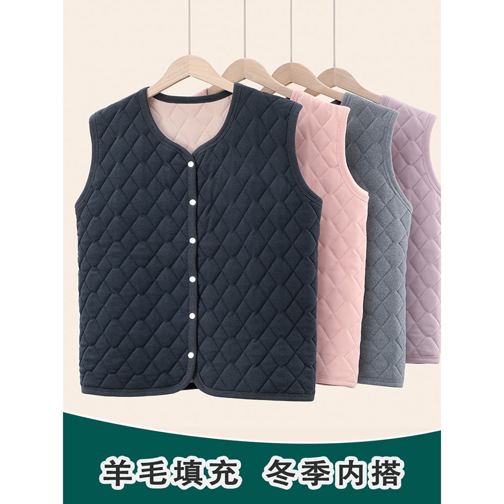 Colete quente forro colete de inverno masculino três camadas acolchoado escovado engrossado colete justo uniforme escola