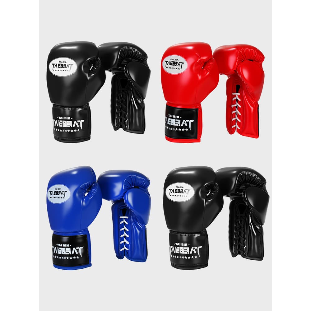 Tether luvas de boxe profissional luta adulto luvas prática competição engrossado Muay Thai luta das mulheres dos homens