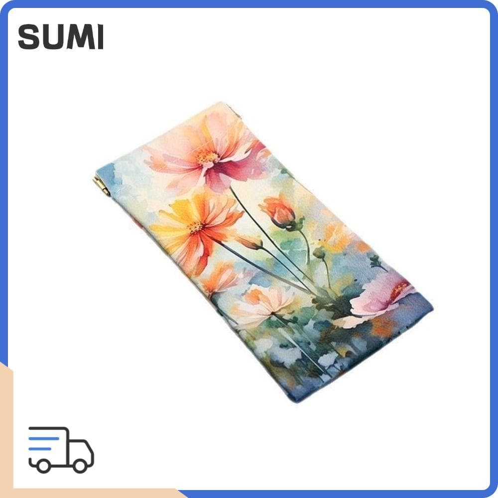Óculos LUCKY-SUMI , Bolsa De Com Padrão Floral De Couro Sintético Armazenamento À Prova D'água