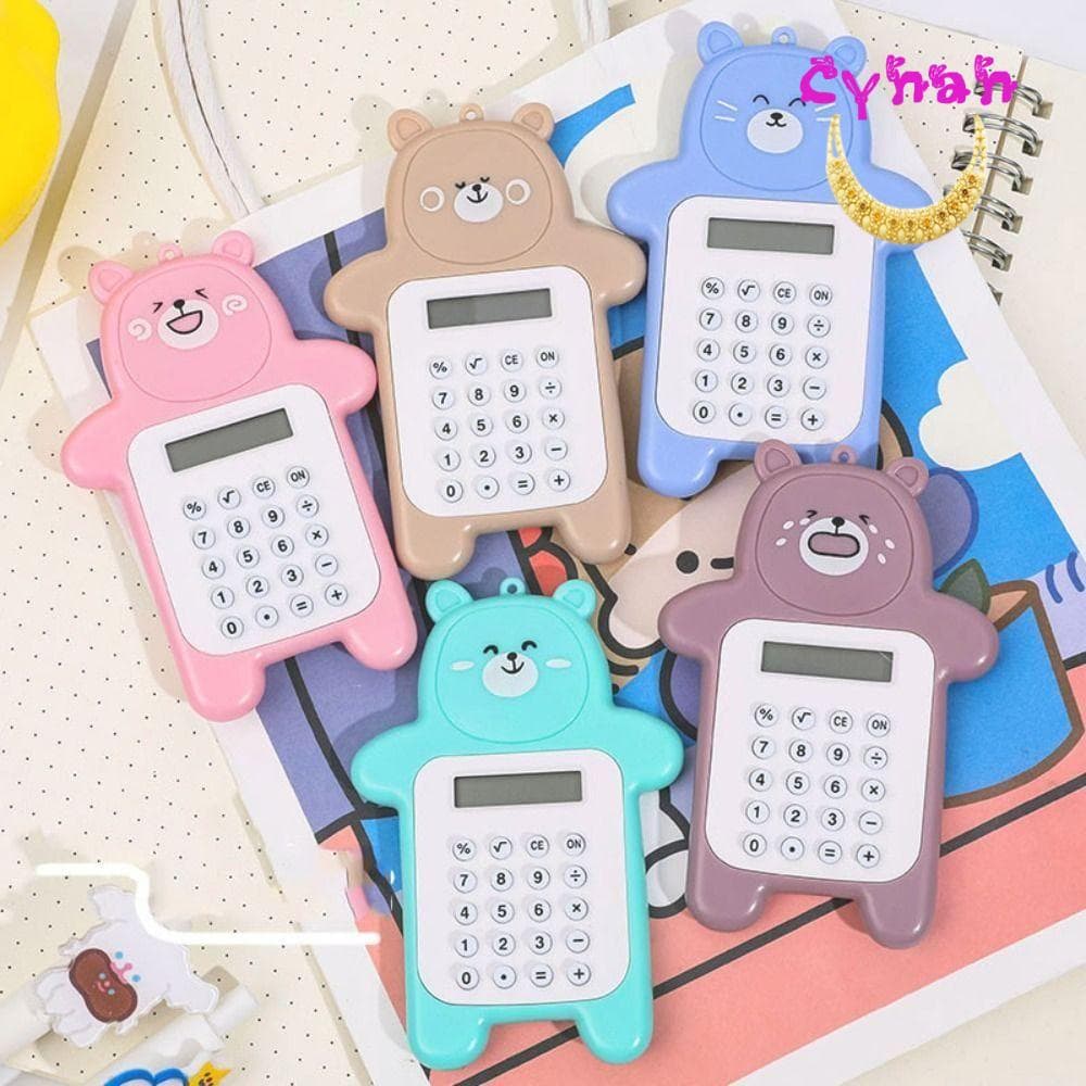 Mini Calculadora CYNAN , Calculadoras Científicas Em Formato De Urso , De Estudante Com Display De 8 Dígitos