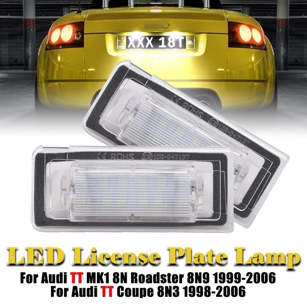 2 Lâmpadas LED De Luz Da Placa De Licença Do Número Carro Para Audi TT MK1 8N Roadster 8N9 Coupe 8N3 1998-2006 Acessório