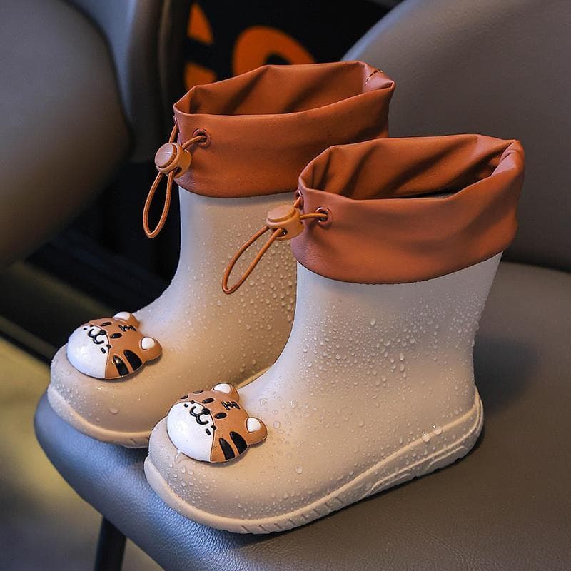 Crianças botas de chuva meninos meninas botas de chuva à prova dwaterproof água antiderrapante botas de chuva médio gran