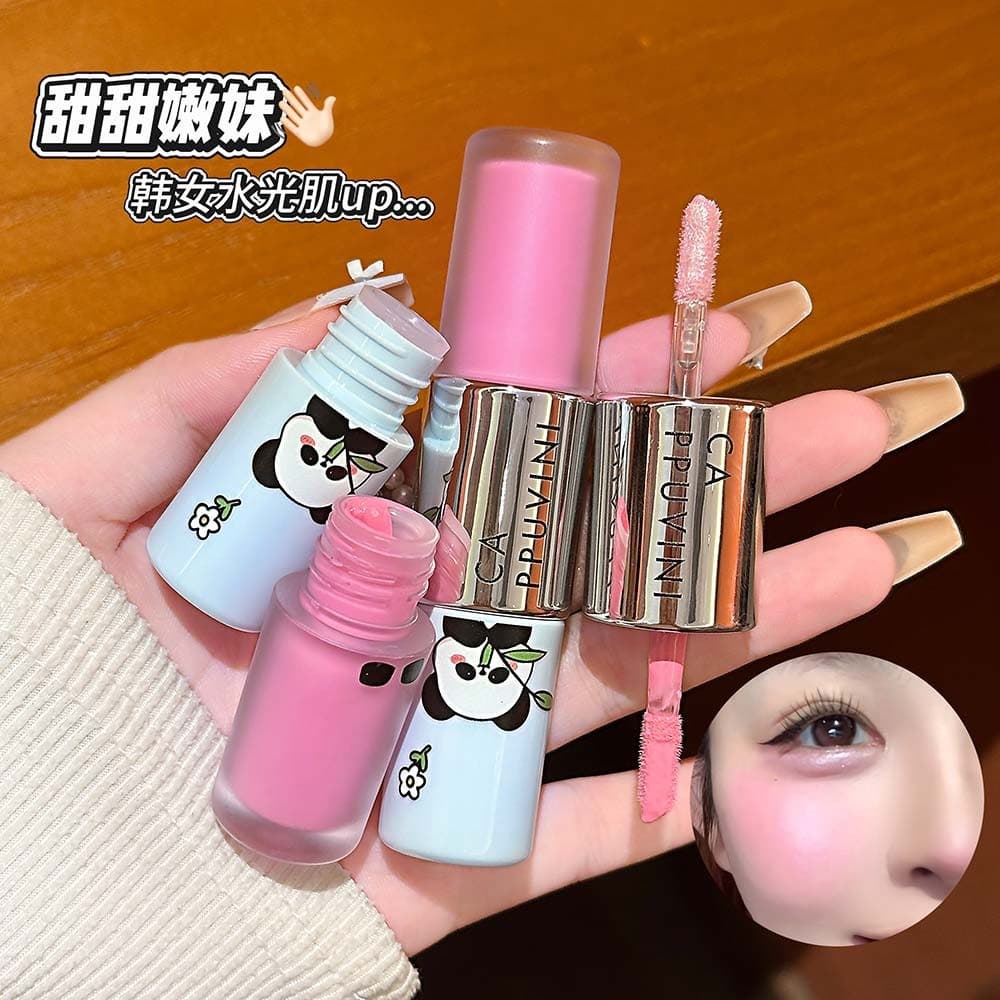 Cappuvini esmalte multiuso de duas cabeças, brilho Natural, Blush líquido, sombra, contorno, estudante, Cross-B