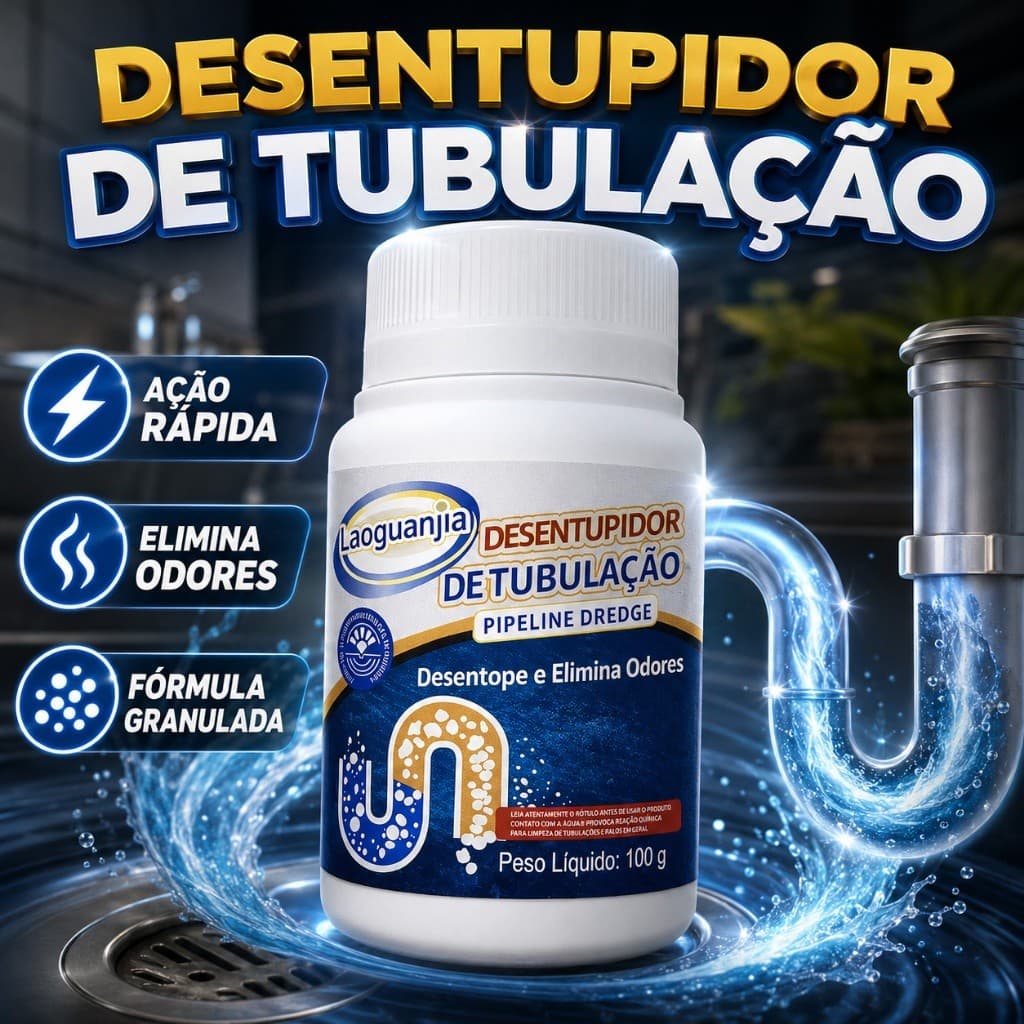 Desentupidor Canos Ralos Limpa Caixa De Gordura Vaso Sanitário Alto Rendimento Desentop Pias