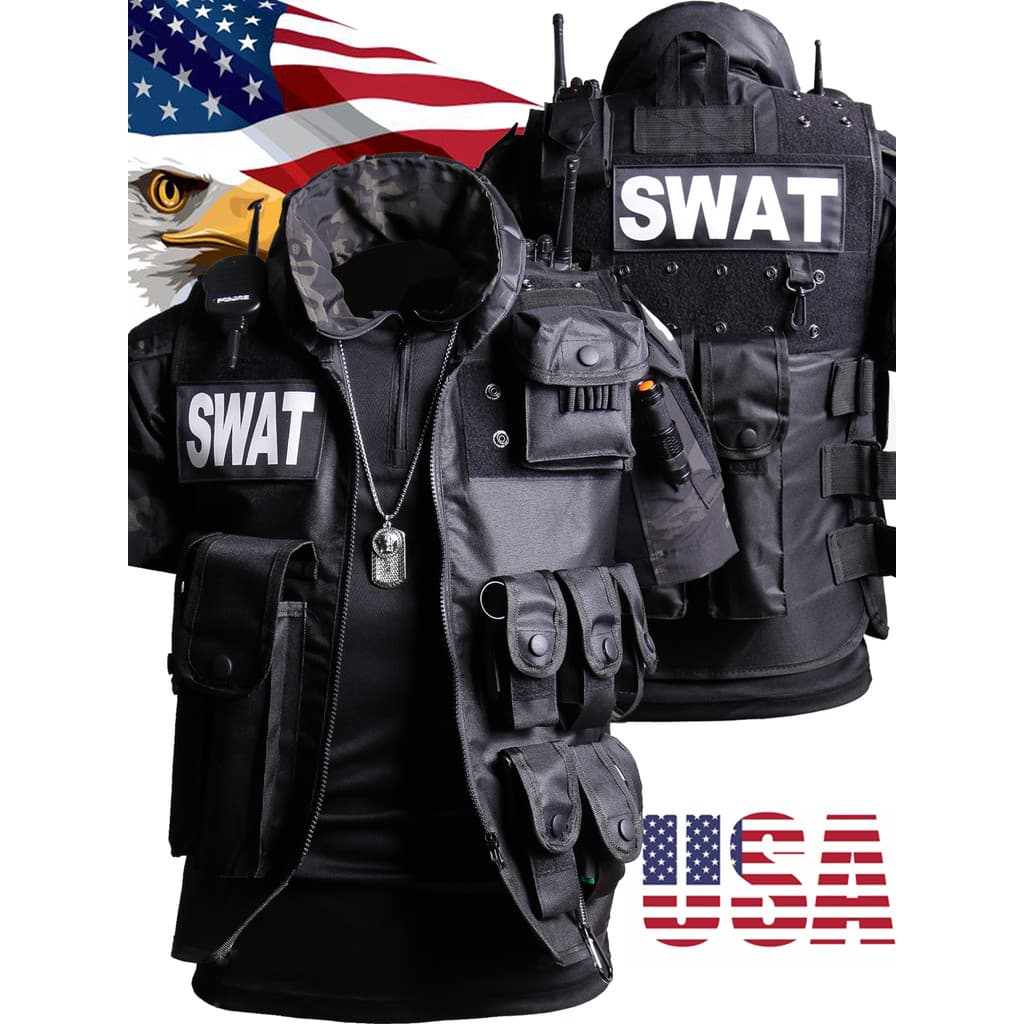 Colete tático de manga curta camuflado americano, colete masculino resistente estilo cara ao ar livre, camiseta protetor