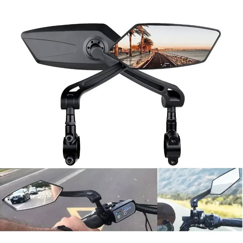 kit 2 Espelho Retrovisor Para Bicicleta Eletrica Bike Motorizada Mtb Guidão - Alta Qualidade
