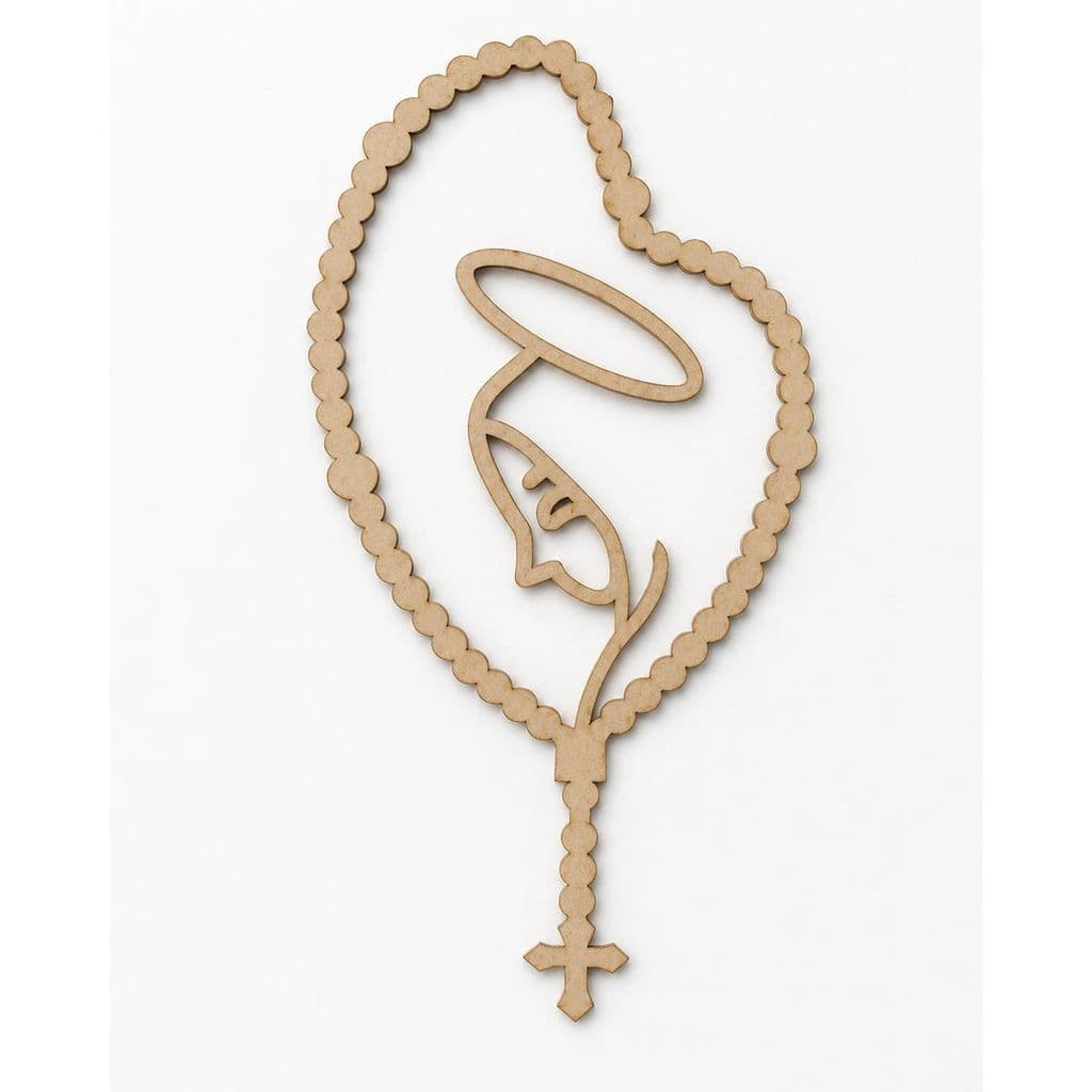 Terço Virgem Maria Decoração de parede religiosa