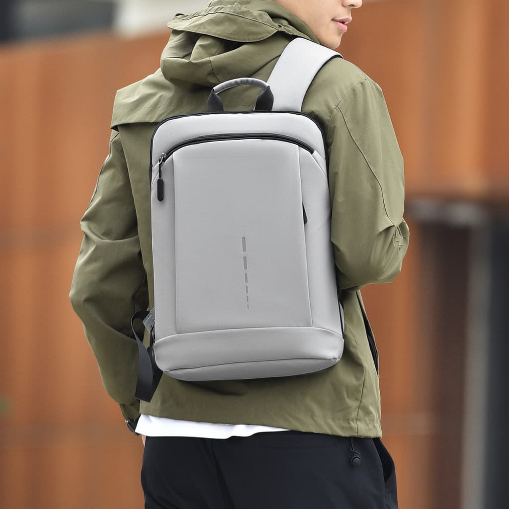 Mochila Executiva para Homens, Mochila para Laptop para Deslocamento, Mochila Escolar Multifuncional Resistente à Água d