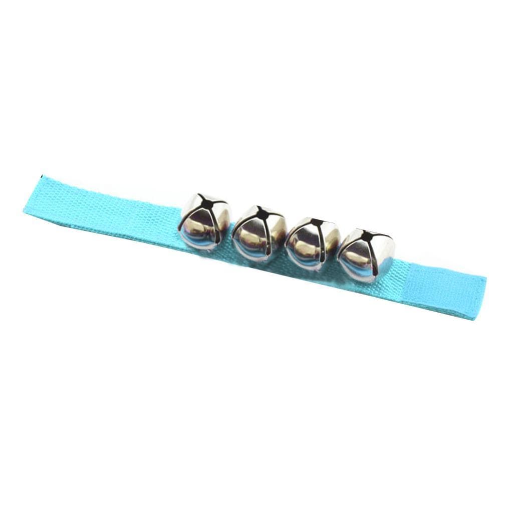 Fesjoy Orff Pulseira ajustável sino para crianças educação musical durável agitando jingle pulseira material de fibra
