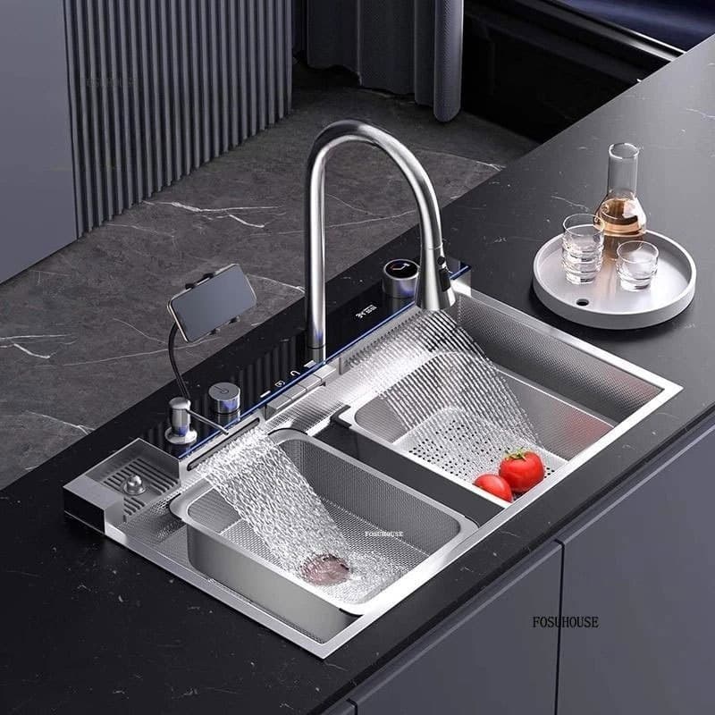 Cuba Gourmet Pia 75x45CM Cozinha Inox 304 com Torneira Monocomando