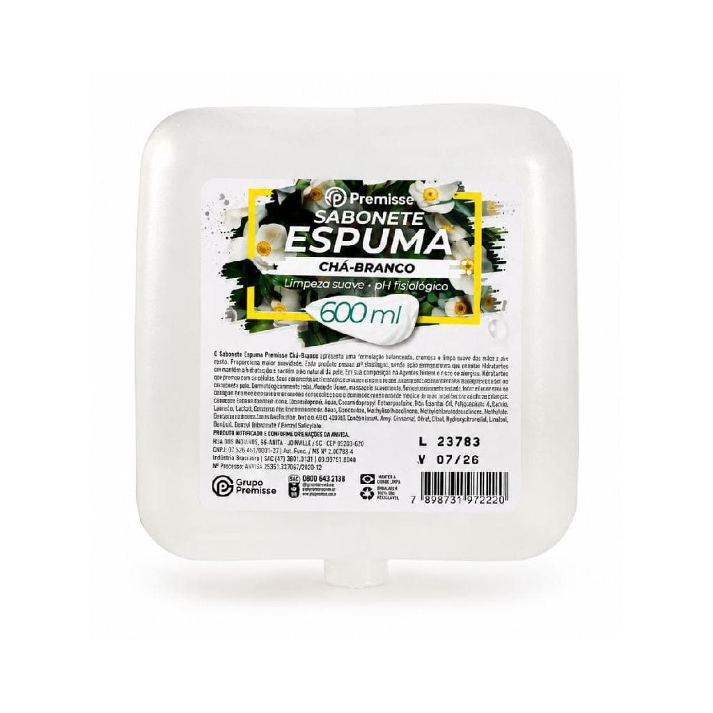 Sabonete Espuma Cha Branco Premisse 600ml